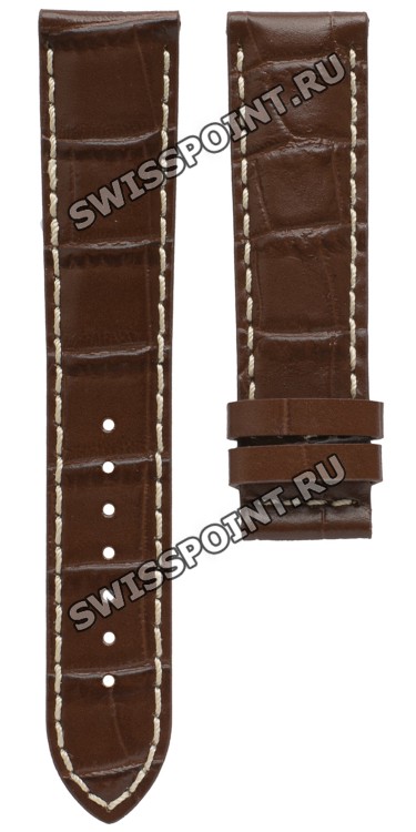 Коричневый кожаный ремешок Certina C610016934, 20/18 мм, теленок, имитация крокодила, без замка, для часов Certina DS Podium C001.417, C001417A