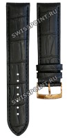 Черный кожаный ремешок Tissot T600041837, теленок, 21/20, розовая пряжка, для часов Tissot Every Time T109.610