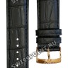 Черный кожаный ремешок Tissot T600041837, теленок, 21/20, розовая пряжка, для часов Tissot Every Time T109.610