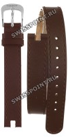 Коричневый кожаный ремешок Tissot T600035468, теленок, 12/12, с вырезом, стальная пряжка, длина 260/75, для часов Tissot Pinky T084.210.16.017.03, T084210A