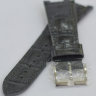 Серый кожаный ремешок Tissot T600035078, имитация крокодила, 23/18, с вырезом, стальная пряжка, для часов Tissot T-Trend T02 T090.310, T090310A