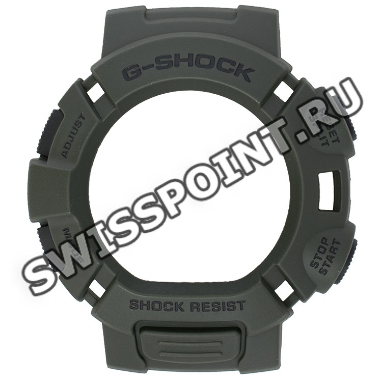 Зеленый рант корпуса часов Casio 10237934 для часов Casio G-9000-3V