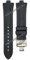 Черный силиконовый ремешок Balmain B0720155, 24/20, с вырезом, стальная клипса, для часов Balmain Balmainia 5621