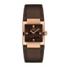 Коричневый сатиновый ремешок Tissot T600035079, 23/18, с вырезом, розовая пряжка, для часов Tissot T2 T090.310, T090310A
