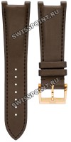 Коричневый сатиновый ремешок Tissot T600035079, 23/18, с вырезом, розовая пряжка, для часов Tissot T2 T090.310, T090310A
