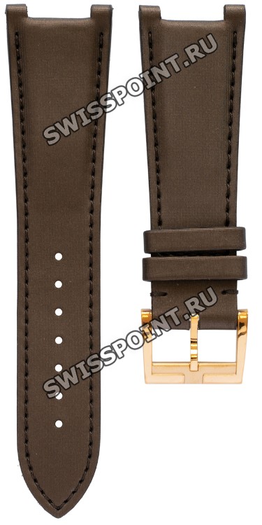 Коричневый сатиновый ремешок Tissot T600035079, 23/18, с вырезом, розовая пряжка, для часов Tissot T2 T090.310, T090310A