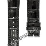 Черный кожаный ремешок Balmain B1720765, 20/16, имитация крокодила, лаковый, с вырезом, без замка для часов Balmain 5581, 5585, 5586, 5781, 5785, 5786