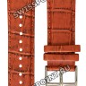 Коричневый кожаный ремешок Orient QUDCEKST, 22/20 мм, стальная пряжка, для часов Orient FETAB003W