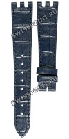 Синий кожаный ремешок Balmain B1720304, 18/14, с двойным вырезом, без замка, для часов Balmain Haute Elegance 8023, 8024