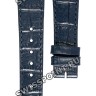 Синий кожаный ремешок Balmain B1720304, 18/14, с двойным вырезом, без замка, для часов Balmain Haute Elegance 8023, 8024