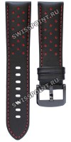 Черный кожаный ремешок Tissot T600041551, теленок, 22/20, черная пряжка, для часов Tissot Chrono XL T116.617