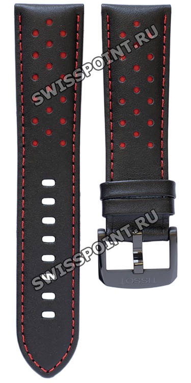 Черный кожаный ремешок Tissot T600041551, теленок, 22/20, черная пряжка, для часов Tissot Chrono XL T116.617