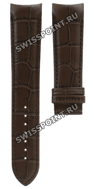 Коричневый кожаный ремешок Tissot T610028586, удлиненный 23/20 XL, теленок, без замка, для часов Tissot Couturier T035.617, T035.439