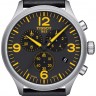 Черный кожаный ремешок Tissot T600042214, теленок, 22/22, желтая прострочка, стальная пряжка, для часов Tissot Chrono XL T116.617