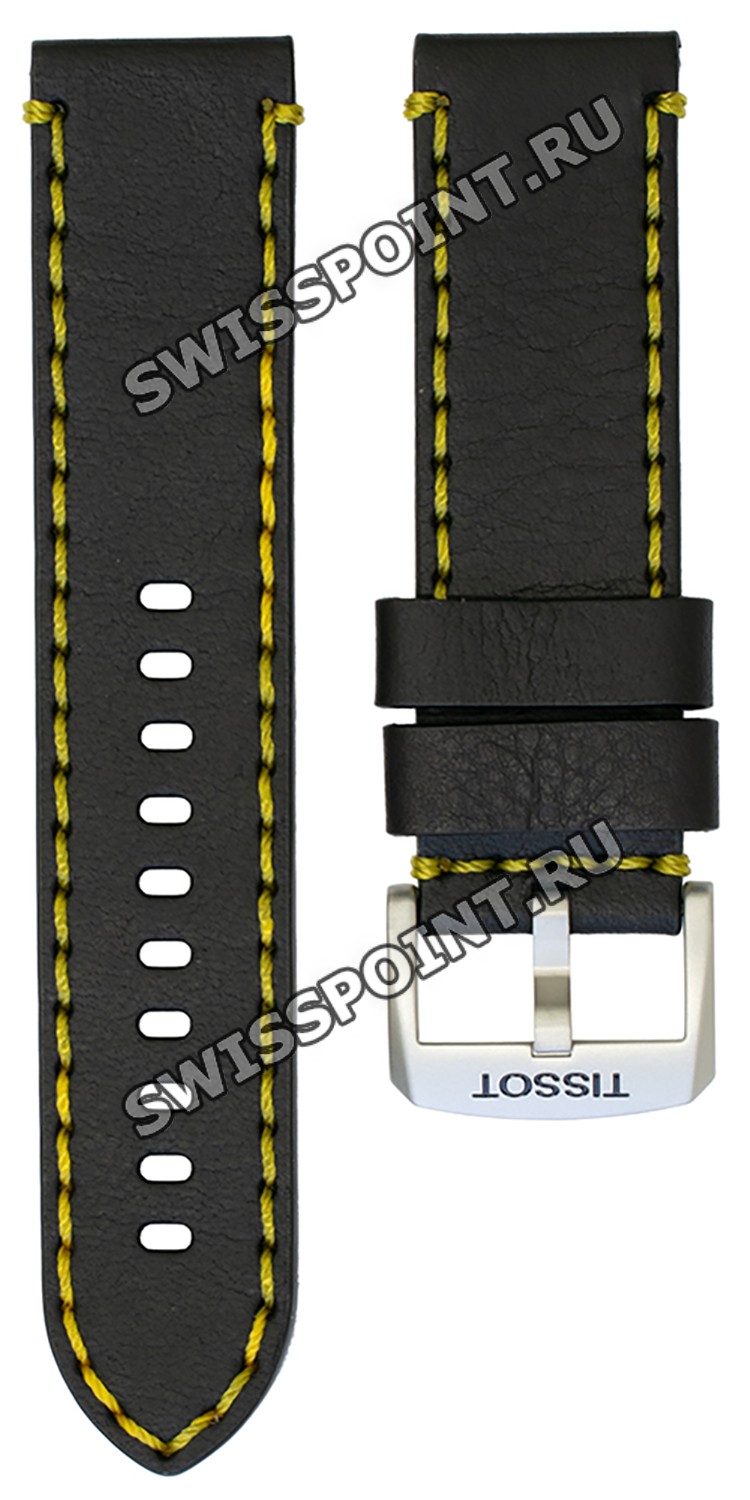 Оригинальный черный кожаный ремешок Tissot T600042214, теленок, 22/22 ...