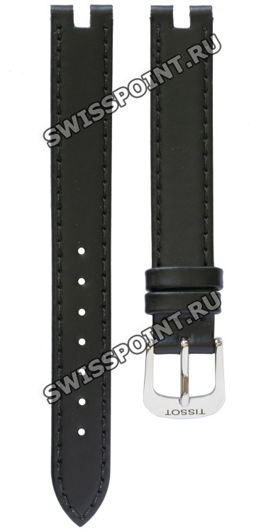 Черный кожаный ремешок Tissot T600035187, теленок, 12/12, с вырезом, стальная пряжка, для часов Tissot Pinky T084.210, T084210A