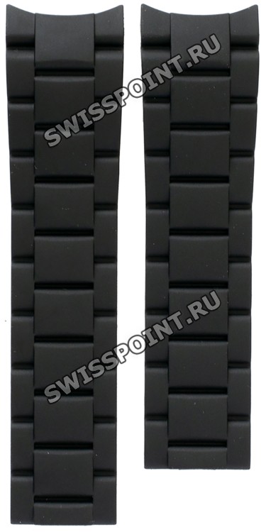 Чёрный резиновый ремешок Certina C610016165, 20 мм, без замка, для часов Certina DS Action C013.410