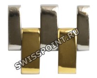 Двухцветное стальное звено браслета Tissot T613027309, сталь/жёлтый, для часов Tissot Ballade III T031.410.22.033.00, T031.410.22.053.00