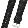 Stailer 1551A-2201 Черный кожаный ремешок, теленок, имитация крокодила, стальная пряжка, 22/18