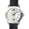 Черный кожаный ремешок Longines L682125255, теленок, 19/18, без замка, для часов Longines Conquest L2.732.4, L3.655.4, L3.656.4, L3.676.4