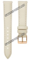 Бежевый кожаный ремешок Tissot T600042516, теленок, 16/14, розовая пряжка, для часов Tissot Bella Ora T103.210