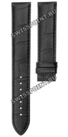 Черный кожаный ремешок Tissot T610030257, удлиненный, 19/18 XL, без замка, для часов Tissot PRC 200 T055.410, T055.417, T055.430