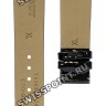 Черный лаковый ремешок Tissot T610014624, удлиненный, 18/16 XL, теленок, без замка, для часов Tissot Bellflhour L614