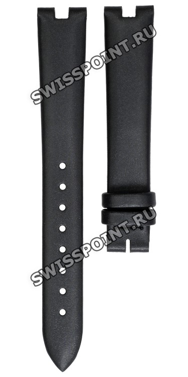 Черный сатиновый ремешок Balmain B1730235, 14/12, с вырезом 4 мм, без замка, для часов Balmain Embrace 3070, 3071, 3075, 3079