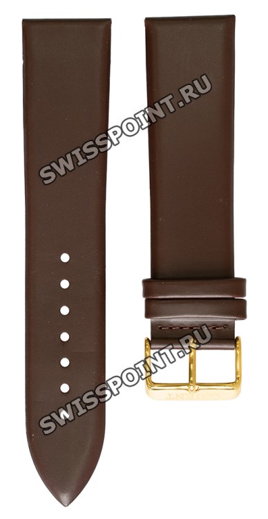 Коричневый кожаный ремешок Orient QUDDLCGT, 24/22 мм, желтая пряжка, для часов Orient FUNDJ002W