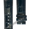 Синий кожаный ремешок Longines, L682104347, 21/18, без замка, для часов Longines Olympic Collection L2.649.4, L2.650.4