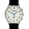 Синий кожаный ремешок Longines, L682104347, 21/18, без замка, для часов Longines Olympic Collection L2.649.4, L2.650.4