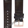 Коричневый кожаный ремешок Tissot T600043874 / T610044156, теленок, удлиненный, 22/20 XL, розовая пряжка, для часов Tissot Chrono XL Classic T116.617.36.057.01