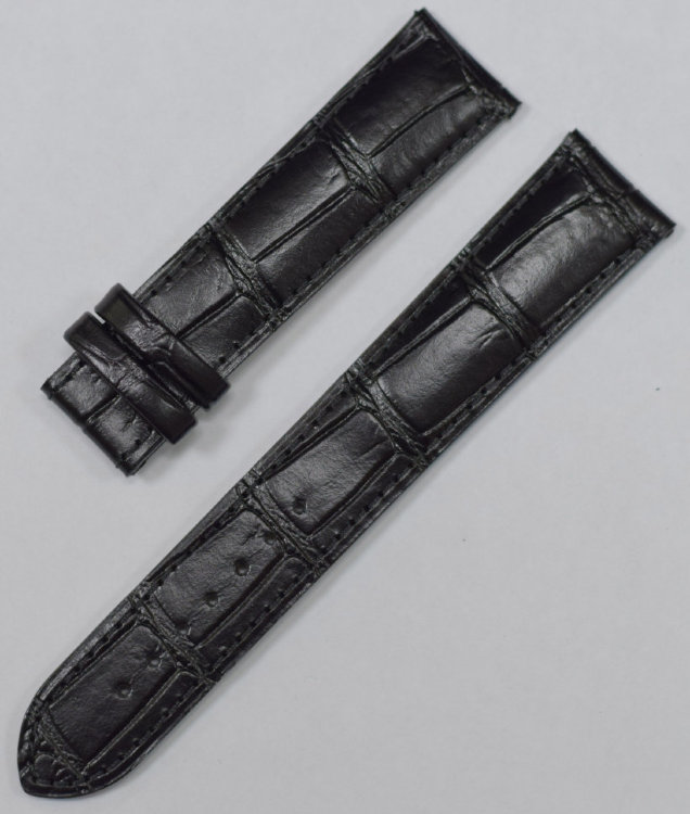 Ремешок черный, XL, имитация крокодила, 20/18, без замка, TISSOT T-LORD (T059.507, T059.528, T083.420, T059507A, T059528A, T083420A) T610031620 для часов TISSOT