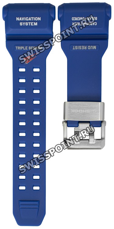 Синий полимерный ремешок Casio 10568738 для часов Casio G-Shock Rangeman GPR-B1000TLC-1