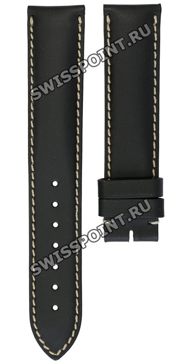Черный кожаный ремешок Longines L682106064, 19/18, без замка, для часов Longines Evidenza L2.656.0, L2.656.4