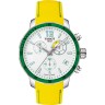 Желтый силиконовый ремешок Tissot T603035678, 19/18, стальная пряжка, для часов Tissot Quickster Football T095.449.17.037.01