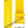 Желтый силиконовый ремешок Tissot T603035678, 19/18, стальная пряжка, для часов Tissot Quickster Football T095.449.17.037.01