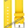 Желтый силиконовый ремешок Tissot T603035678, 19/18, стальная пряжка, для часов Tissot Quickster Football T095.449.17.037.01