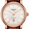 Коричневый кожаный ремешок Tissot T600043042 / T610043043, теленок, 15/14, розовая пряжка, для часов Tissot Carson T122.207.36.031.00, T122.207.36.033.00, T122.210.36.033.00
