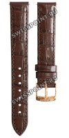 Коричневый кожаный ремешок Tissot T600043042 / T610043043, теленок, 15/14, розовая пряжка, для часов Tissot Carson T122.207.36.031.00, T122.207.36.033.00, T122.210.36.033.00