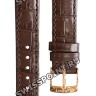 Коричневый кожаный ремешок Tissot T600043042 / T610043043, теленок, 15/14, розовая пряжка, для часов Tissot Carson T122.207.36.031.00, T122.207.36.033.00, T122.210.36.033.00