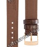 Коричневый кожаный ремешок Tissot T600043042 / T610043043, теленок, 15/14, розовая пряжка, для часов Tissot Carson T122.207.36.031.00, T122.207.36.033.00, T122.210.36.033.00