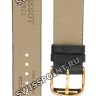 Черный кожаный ремешок Tissot T600027541, теленок, 19/18, желтая пряжка, для часов Tissot Classic Dream T033.410, T033.423, T033.425