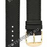 Черный кожаный ремешок Tissot T600027541, теленок, 19/18, желтая пряжка, для часов Tissot Classic Dream T033.410.36.051.00, T033.423, T033.425