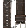 Коричневый кожаный ремешок Orient QUDFFCS1, 22/20 мм, стальная пряжка, для часов Orient FEU0B003F