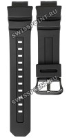 Черный полимерный ремешок Casio 10414643 для часов Casio AW-591BB-1A, AWG-M100BW-1A, AWG-M100SBB-1A