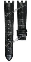 Черный кожаный ремешок Balmain B1720755, 19/16, с двойным вырезом, без замка, для часов Balmain Traveller 2781, 5431