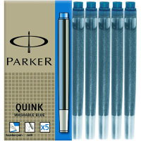 Картриджи с чернилами Parker Quink для перьевой ручки Z11, стандартный, смываемый синий (Washable Blue) / АРТИКУЛ: S0116210 (№ 29)