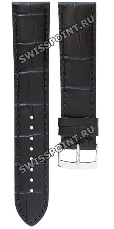 Черный кожаный ремешок Tissot T600043875 / T610044155, удлиненный, 22/20 XL, теленок, стальная пряжка, для часов Tissot Chrono XL Classic T116.617