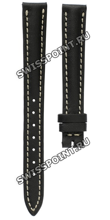 Черный кожаный ремешок Longines L682125341, теленок, 12/10, без замка, для часов Longines Conquest L3.157.4.57.2